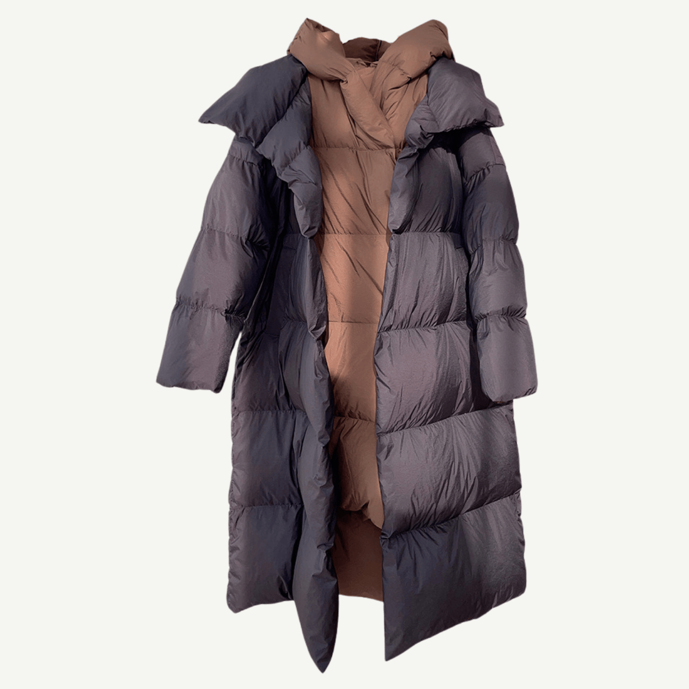 Phobe Two-Tone Puffer Down Coat
