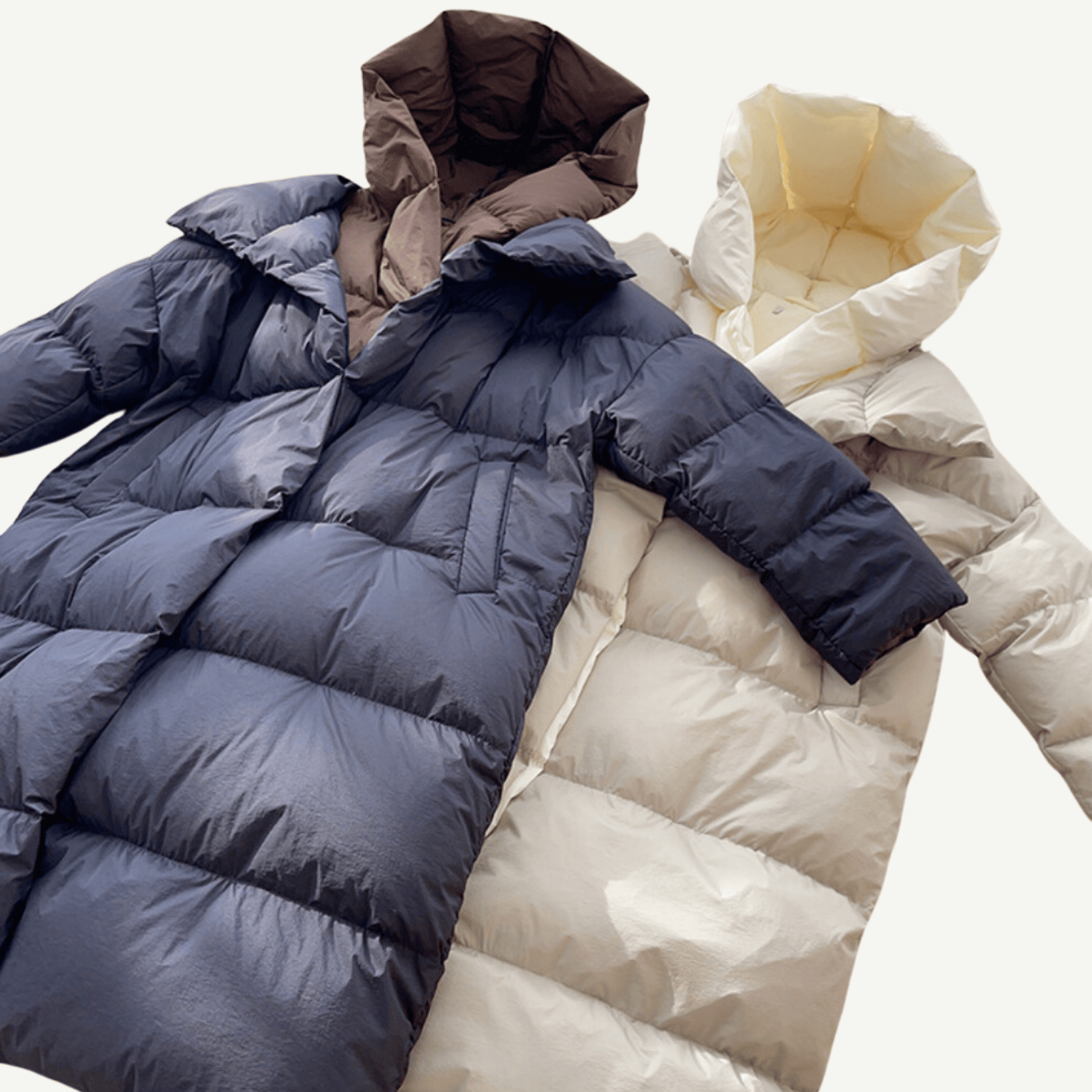 Phobe Two-Tone Puffer Down Coat