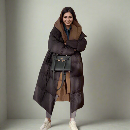 Phobe Two-Tone Puffer Down Coat