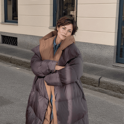 Phobe Two-Tone Puffer Down Coat