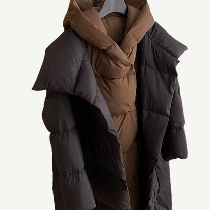 Phobe Two-Tone Puffer Down Coat