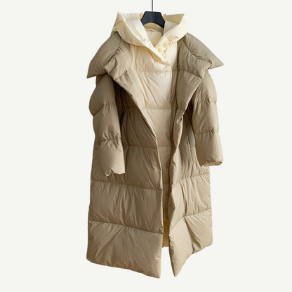 Phobe Two-Tone Puffer Down Coat