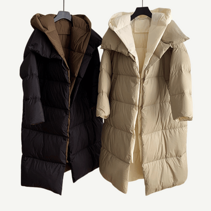 Phobe Two-Tone Puffer Down Coat